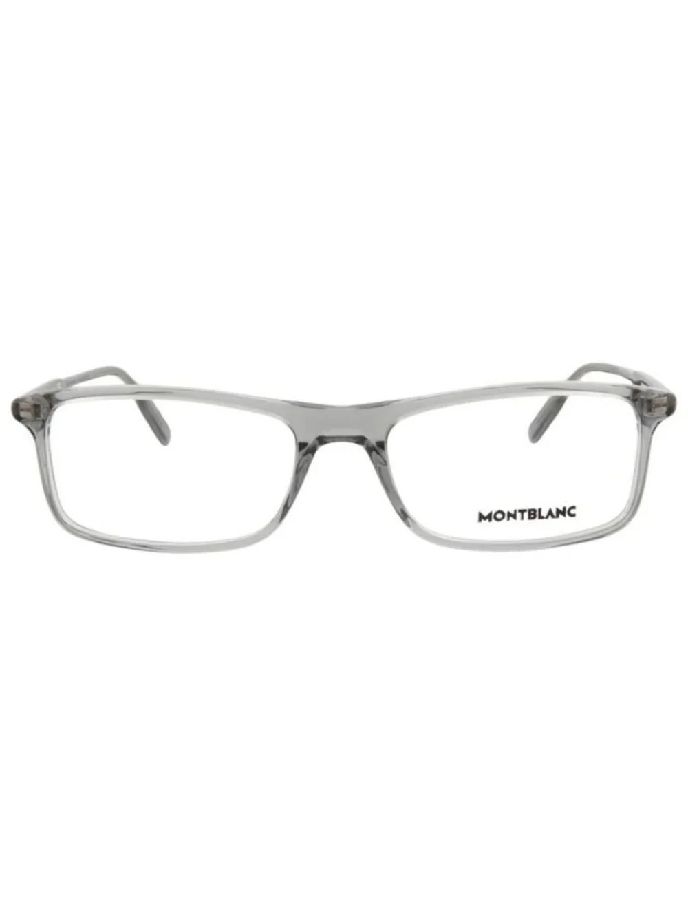 New Montblanc Mens Square/Rectangle Grey Grey Transparent Fashion Designer Eyegl